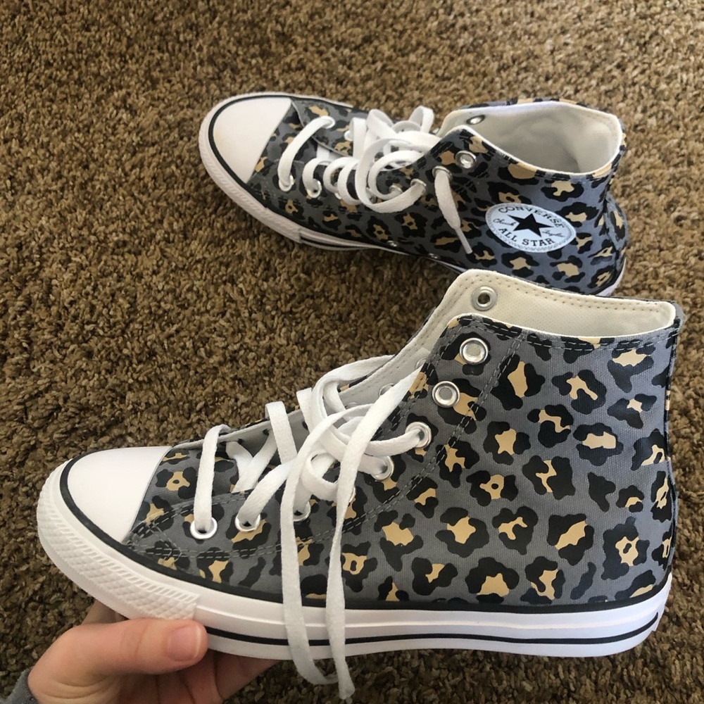 Cheetah/ Leopard Converse